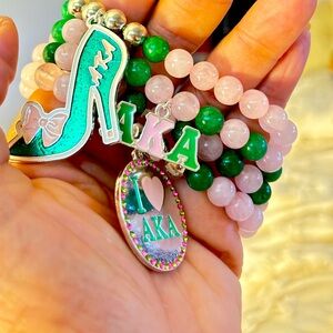AKA sorority stretch bracelet